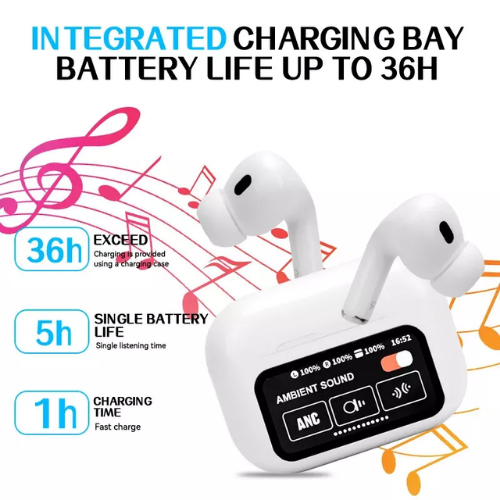 Touch Screen ANC Wireless Earbuds with Smart Display