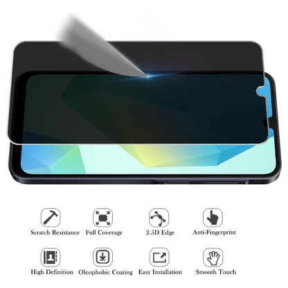 Samsung Galaxy A16 2-Pack Anti-Spy Privacy Tempered Glass Screen Protector
