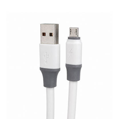 120W USB-A to Micro USB fast charging cable with 3A output and 1m length. Ideal for compatible Android phones, tablets and Micro USB devices - White