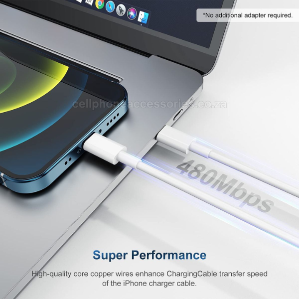 USB Type-C to Lightning Fast Charging Cable 1 Metre – 2 Pack