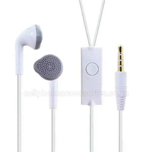 Wired Earphones with Microphone and Remote Control – White
