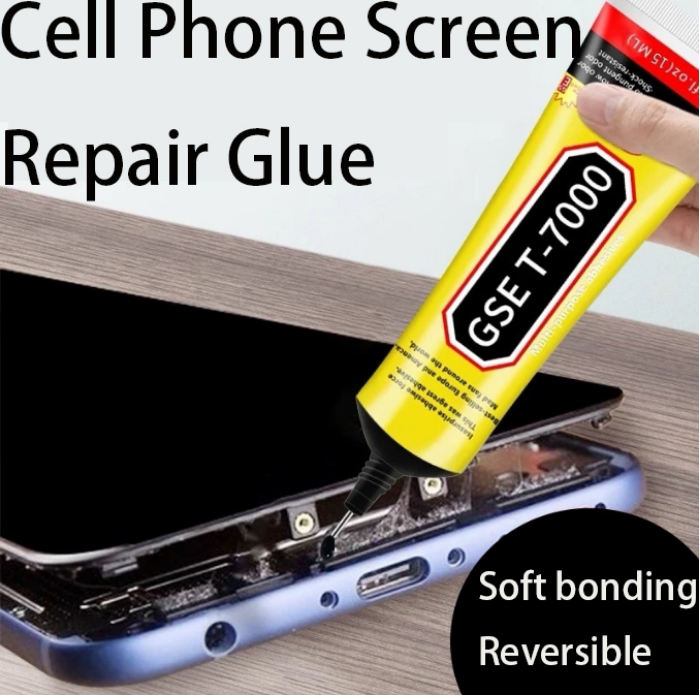 GSE T-7000 Multi-Purpose Repair Adhesive Glue 110ml with Fine Precision Applicator Tip, Suitable for Cellphone Screen Repair, Back Cover Bonding and Electronics Assembly
