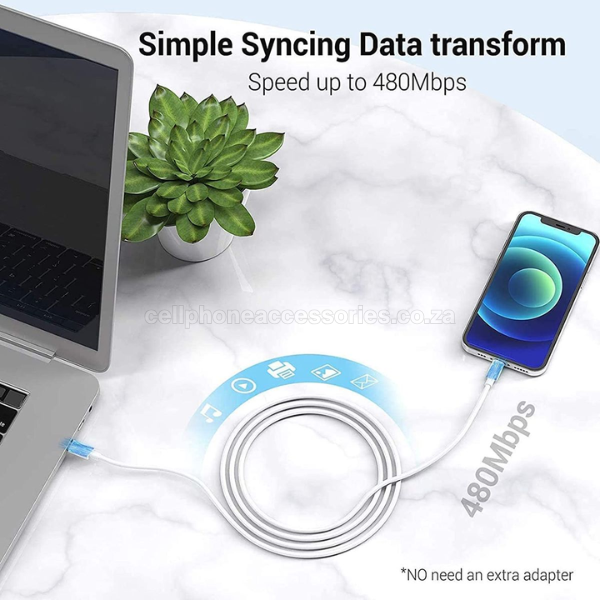 USB Type-C to Lightning Fast Charging Cable 1 Metre – 2 Pack