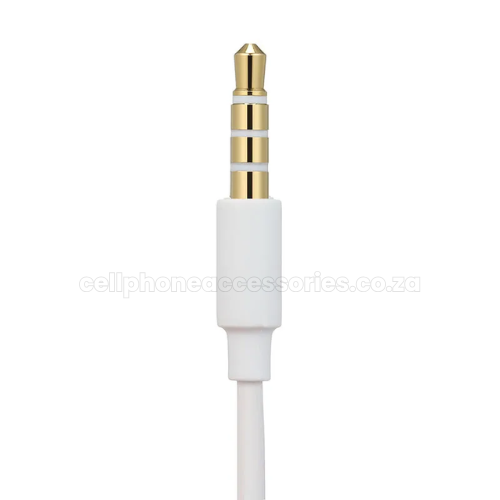 Wired Earphones with Microphone and Remote Control – White