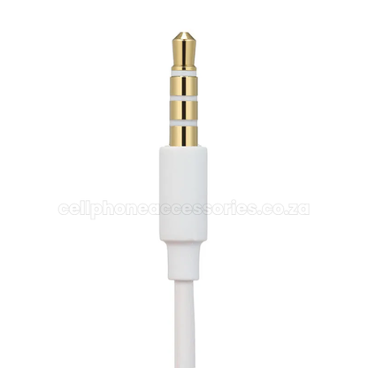 Wired Earphones with Microphone and Remote Control – White
