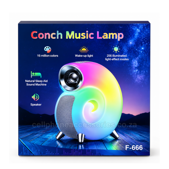 Conch Music Lamp Bluetooth Speaker RGB Night Light White