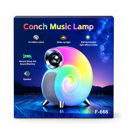 Conch Music Lamp Bluetooth Speaker RGB Night Light White