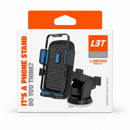 Universal Dashboard & Windscreen Car Phone Holder Adjustable Telescopic Mount - LBT L-2007D2 Black