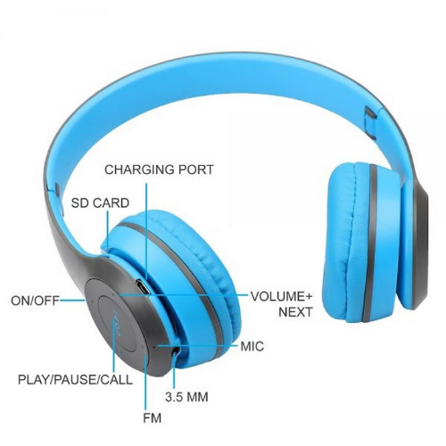 P47 Wireless Bluetooth Headphones Foldable Stereo Headset