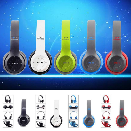 P47 Wireless Bluetooth Headphones Foldable Stereo Headset