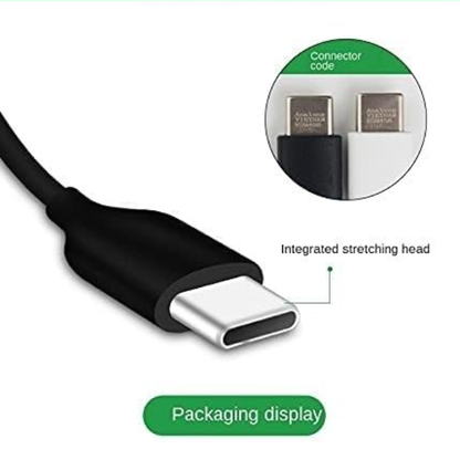 Type-C to 3.5mm Audio Jack Adapter Compatible USB-C Headphone & AUX Converter Black
