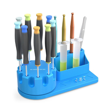 Screwdriver Storage Rack & 360° Rotating Tool Organizer Blue - KOOCU KC-ST331