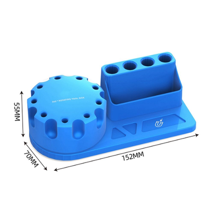 Screwdriver Storage Rack & 360° Rotating Tool Organizer Blue - KOOCU KC-ST331