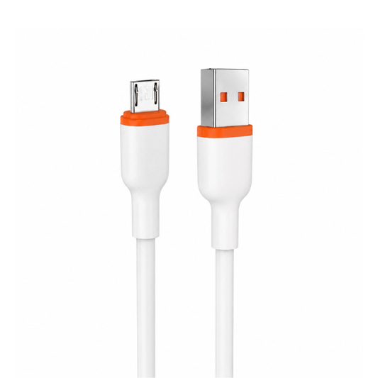 USB to Micro USB Cable 100cm, X16 6A Fast Charging and Data Transfer Cable for Compatible Android Phones, Tablets, Power Banks and Accessories - White