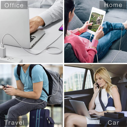 iPhone USB Charging Cable Compatible for iPhone 5, 6, 7, 8 & X - Pack of 3