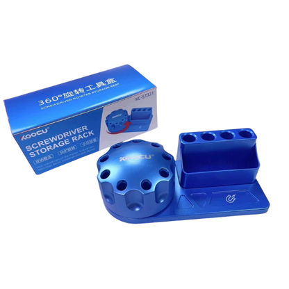 Screwdriver Storage Rack & 360° Rotating Tool Organizer Blue - KOOCU KC-ST331