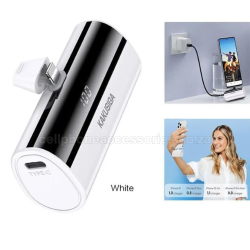 Mini Pocket Power Bank Compatible iPhone Lightning Connector – KAKUSIGA 5000mAh
