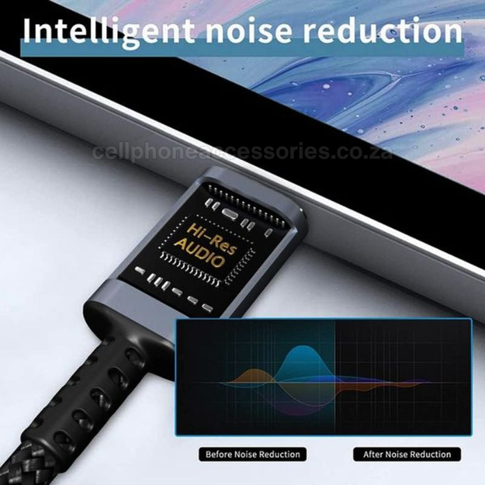 LDNIO LS-Y801 Lightning to 3.5mm Female Audio Adapter Cable Compatible with iPhone, iPad and Lightning Devices - Grey