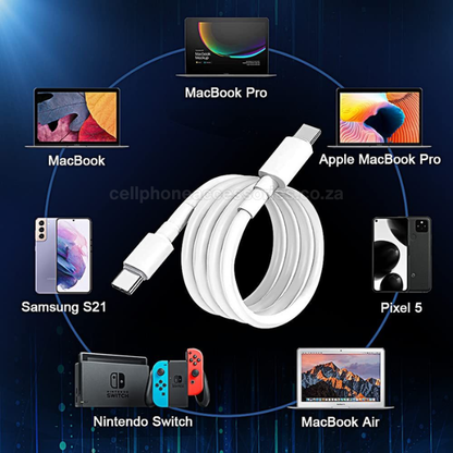 Type-C to Type-C Fast Charging Cable 5.0A 1M Compatible USB-C Cable Pack of 3