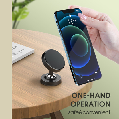 LDNIO MG08 Universal Magnetic Car Phone Holder 360° Rotation Dashboard Mount - Black