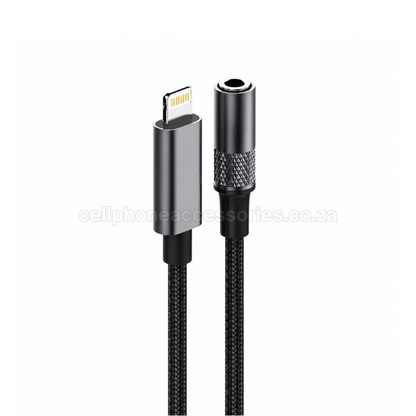 LDNIO LS-Y801 Lightning to 3.5mm Female Audio Adapter Cable Compatible with iPhone, iPad and Lightning Devices - Grey