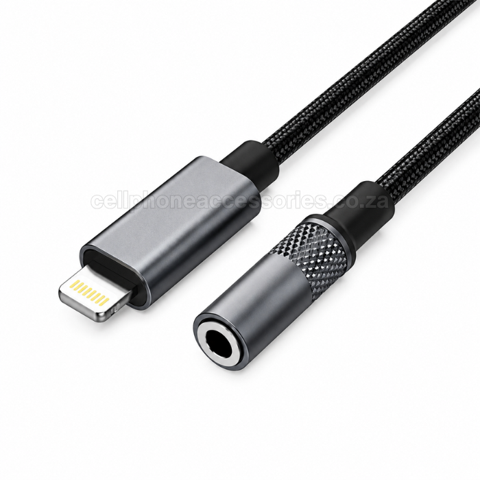 LDNIO LS-Y801 Lightning to 3.5mm Female Audio Adapter Cable Compatible with iPhone, iPad and Lightning Devices - Grey