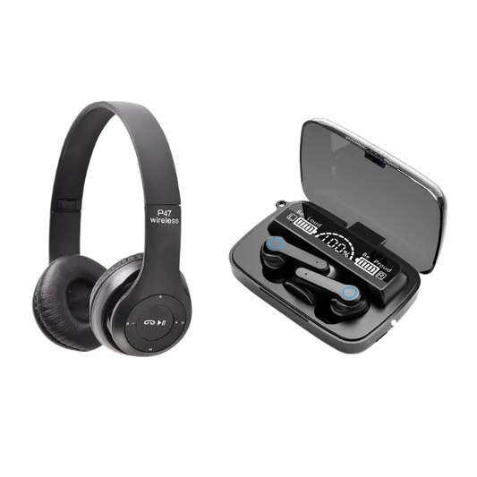 Combo Deal P47 Wireless Headphones & M19 TWS Earbuds