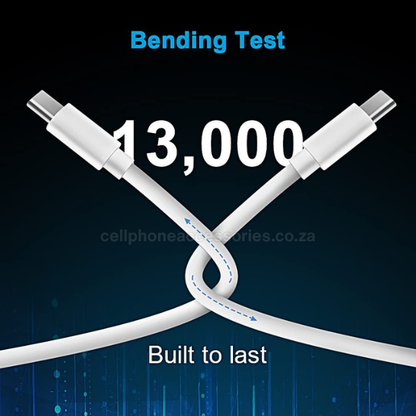 Type-C to Type-C Fast Charging Cable 5.0A 1M Compatible USB-C Cable Pack of 3