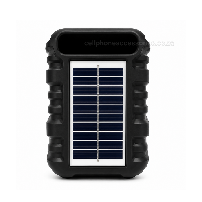 GREATNICE GTS-2039 Wireless Speaker with Solar Charging, 3 Inch Portable Rechargeable Speaker, USB & TF Card Playback, FM Radio, Colourful LED Light, Audio Speaker - Black
