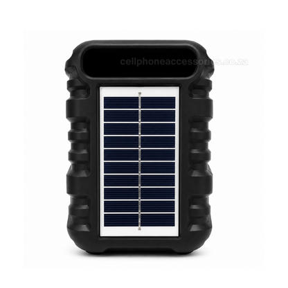 GREATNICE GTS-2039 Wireless Speaker with Solar Charging, 3 Inch Portable Rechargeable Speaker, USB & TF Card Playback, FM Radio, Colourful LED Light, Audio Speaker - Black