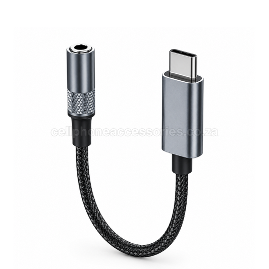 LDNIO LS-Y80C USB Type-C to 3.5mm Female Audio Adapter Cable Compatible with USB-C Smartphones, Tablets & Laptops - Grey