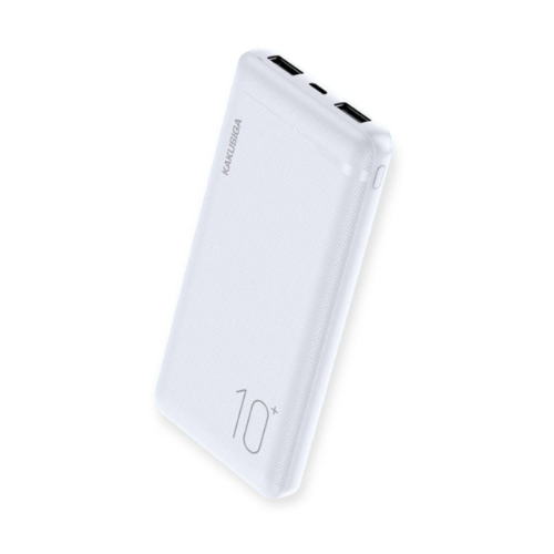 10000mAh Fast Charge Power Bank Compatible Portable Charger - KAKUSIGA - Black & White