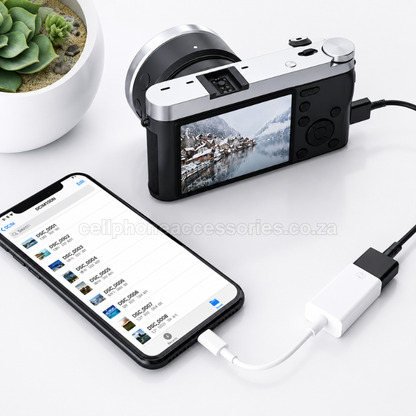 Yesido GS10 Lightning OTG Adapter USB 3.0 Female to Lightning Connector Compatible for iPhone & iPad Devices – White