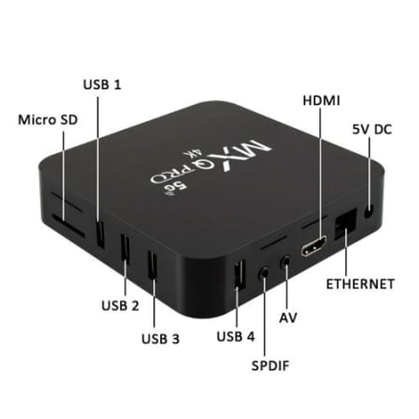 MXQ Pro 5G Android 15 TV Box 1GB RAM + 8GB Storage 4K Media Player