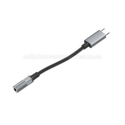 LDNIO LS-Y80C USB Type-C to 3.5mm Female Audio Adapter Cable Compatible with USB-C Smartphones, Tablets & Laptops - Grey