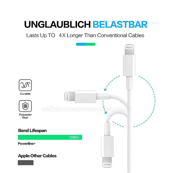 USB-C to Lightning Fast Charging Cable Pack of 3 Compatible for iPhone & iPad