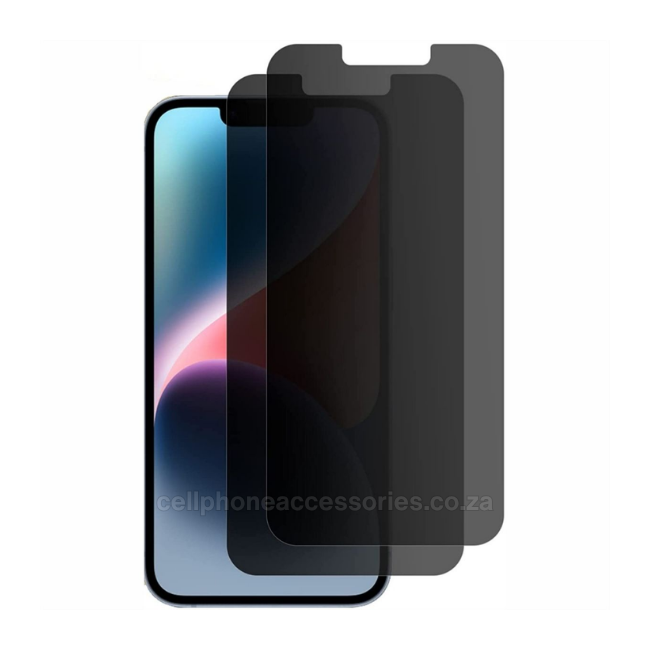 iPhone 14 / 14 Plus / 14 Pro / 14 Pro Max Privacy Tempered Glass Screen Protector Compatible Replacement Twin Pack