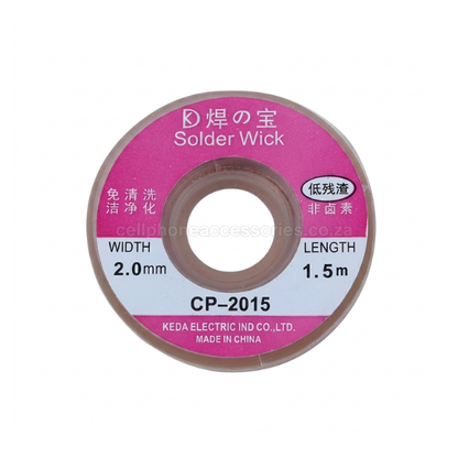 Advanced Desoldering Braid Solder Remover Wick Wire 2mm CP-2015 Pack of 2