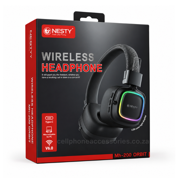 Nesty MH-200 Orbit Wireless Bluetooth Headphones - Black