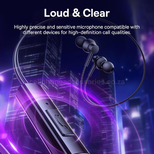 GERLAX E21 Type-C In-Ear Wired Earphones Compatible USB-C Earbuds - Black