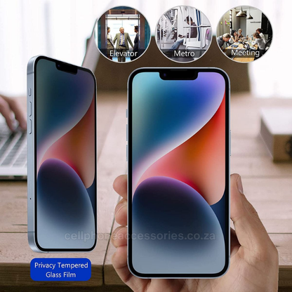 iPhone 14 / 14 Plus / 14 Pro / 14 Pro Max Privacy Tempered Glass Screen Protector Compatible Replacement Twin Pack