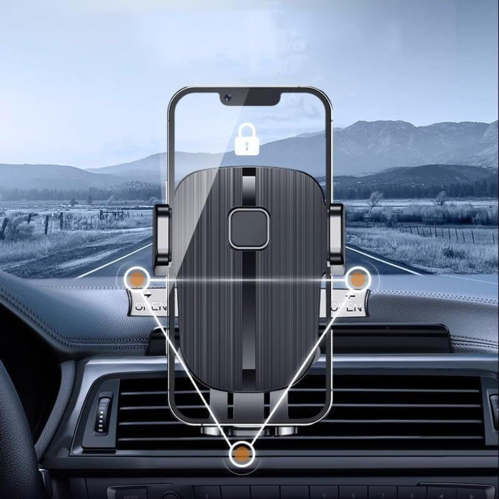 GERLAX GT-14 Universal Car Air Vent Phone Holder Adjustable 360° Rotation - Black