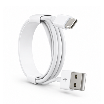 USB-A to USB Type-C Charging Cable Compatible with USB-C Devices White
