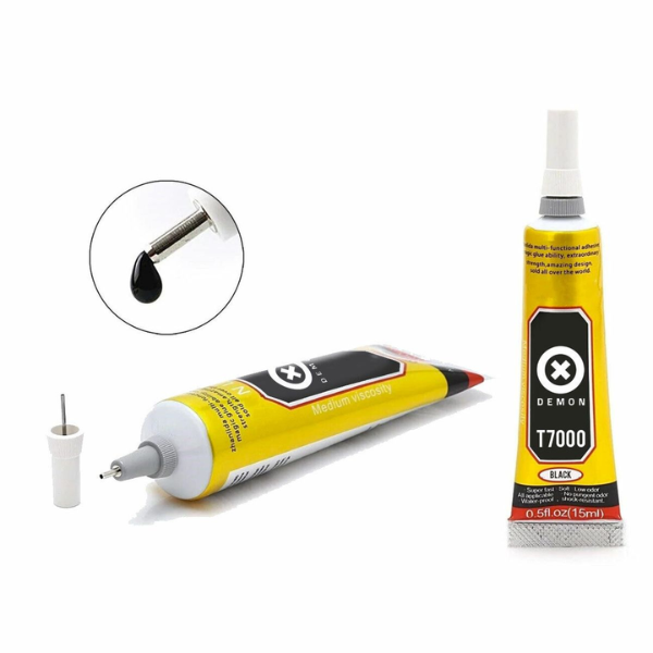 T7000 Black Adhesive Glue Twin Pack Compatible for Mobile Phone Screen Repair & Electronics DIY