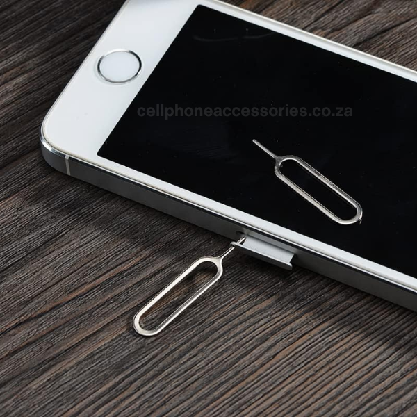 SIM Card Ejection Pin Tool Compatible for SIM Tray Removal Silver - 10 Pack