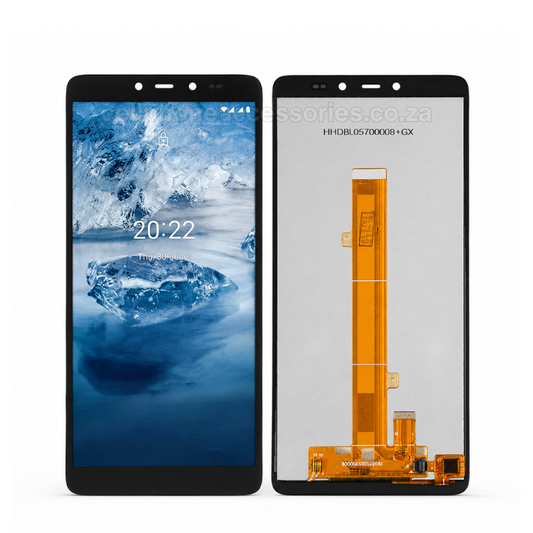 Nokia C2 2nd Edition Compatible TFT LCD Display Screen Replacement with Touch Digitizer Assembly - Black