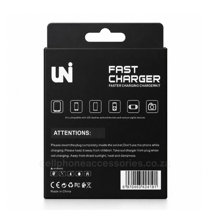 UNI Unigro+ Travel Charger with Micro USB Cable – Wall Charger Compatible for Android Smartphones, Mobile Phones & Micro USB Devices – Black