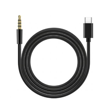 Type-C to 3.5mm AUX Audio Cable Compatible Audio Adapter 1M Black