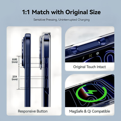 iPhone 17 Pro Shockproof TPU Clear Slim Cover Suitable