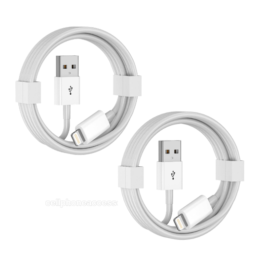 2 Pack Lightning to USB Charging & Data Sync Cable Compatible for iPhone, iPad & iPod White